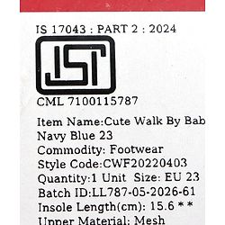 Cute Walk by Babyhug Velcro Closure Animal Face Printed Musical Casual Shoes - Navy Blue