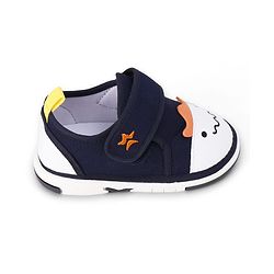 Cute Walk by Babyhug Velcro Closure Animal Face Printed Musical Casual Shoes - Navy Blue