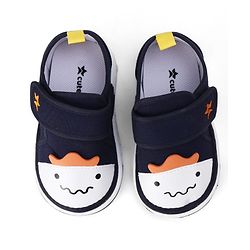Cute Walk by Babyhug Velcro Closure Animal Face Printed Musical Casual Shoes - Navy Blue