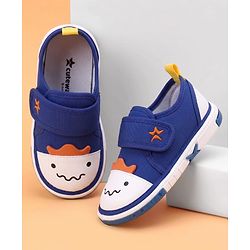 Cute Walk by Babyhug Velcro Closure Animal Face Printed Musical Casual Shoes - Navy Blue