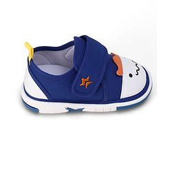 Cute Walk by Babyhug Velcro Closure Animal Face Printed Musical Casual Shoes - Navy Blue