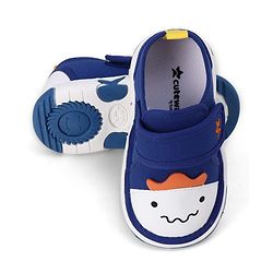 Cute Walk by Babyhug Velcro Closure Animal Face Printed Musical Casual Shoes - Navy Blue