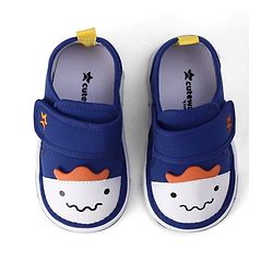 Cute Walk by Babyhug Velcro Closure Animal Face Printed Musical Casual Shoes - Navy Blue