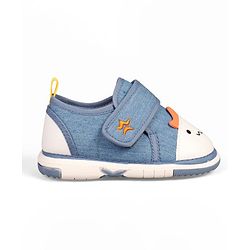 Cute Walk by Babyhug Velcro Closure Animal Face Printed Musical Casual Shoes - Navy Blue