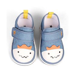 Cute Walk by Babyhug Velcro Closure Animal Face Printed Musical Casual Shoes - Navy Blue