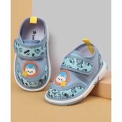 Cute Walk by Babyhug Velcro Closure Car Printed Casual Shoes - Blue