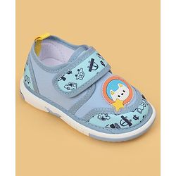 Cute Walk by Babyhug Velcro Closure Car Printed Casual Shoes - Blue