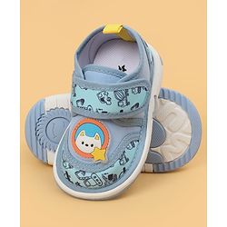 Cute Walk by Babyhug Velcro Closure Car Printed Casual Shoes - Blue