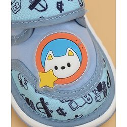 Cute Walk by Babyhug Velcro Closure Car Printed Casual Shoes - Blue