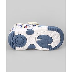 Cute Walk by Babyhug Velcro Closure Musical Shoes With Dino Applique - Blue