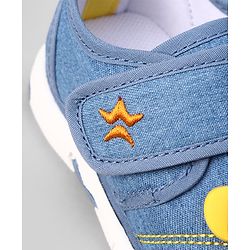 Cute Walk by Babyhug Velcro Closure Musical Casual Shoes With Lion Applique - Blue