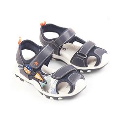 Cute Walk by Babyhug Velcro Closure Solid Sandal - Navy Blue
