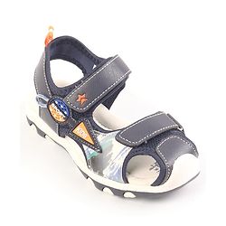 Cute Walk by Babyhug Velcro Closure Solid Sandal - Navy Blue