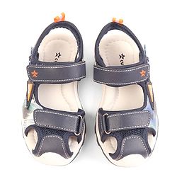 Cute Walk by Babyhug Velcro Closure Solid Sandal - Navy Blue
