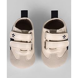 Cute Walk by Babyhug Velcro Closure Solid Booties - Beige