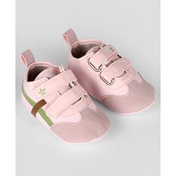 Cute Walk by Babyhug Velcro Closure Solid Booties - Beige