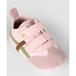 Cute Walk by Babyhug Velcro Closure Solid Booties - Beige
