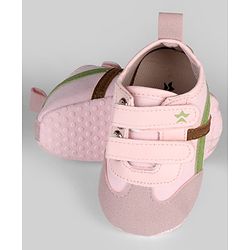 Cute Walk by Babyhug Velcro Closure Solid Booties - Beige