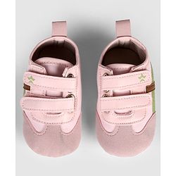 Cute Walk by Babyhug Velcro Closure Solid Booties - Beige