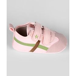 Cute Walk by Babyhug Velcro Closure Solid Booties - Beige