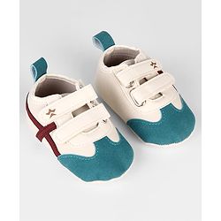 Cute Walk by Babyhug Velcro Closure Solid Booties - Beige