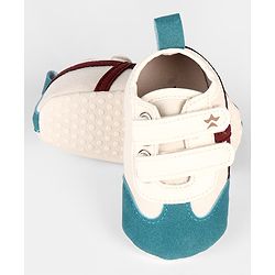 Cute Walk by Babyhug Velcro Closure Solid Booties - Beige