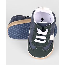 Cute Walk by Babyhug Lace Up Solid Booties - Black