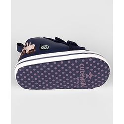 Cute Walk by Babyhug Velcro Closure Solid Booties - Navy Blue