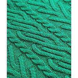 Babyhug Sweater-knit Full Sleeves Woolen Dress with Cable knit Design - Green