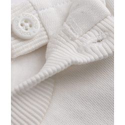Babyhug  Knit Full Sleeves Striped Winter Wear Romper With Inner Tee- Blue