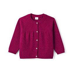 Babyhug Knit Full Sleeves Front Open Sweater With Glitter Print - Butgandy