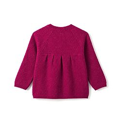 Babyhug Knit Full Sleeves Front Open Sweater With Glitter Print - Butgandy
