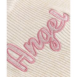 Babyhug Knit Full Sleeves Text Embroidered Pullover Sweater - White