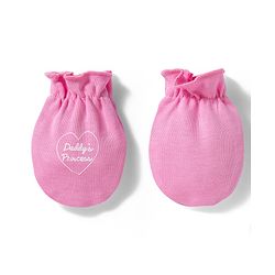 Babyhug 100% Cotton Interlock Knit Striped Mittens with Heart Print Pack of 3 - Purple & Pink