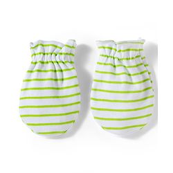 Babyhug 100% Cotton Interlock Knit Striped Mittens with Heart Print Pack of 3 - Purple & Pink