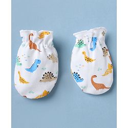 Babyhug 100% Cotton Interlock Knit Caps Mittens & Booties with Bow Applique & Floral Print Light Pink - Diameter 16 cm