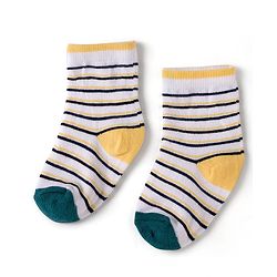 Cute Walk by Babyhug Knit Ankle Length Antibacterial Socks with Stripes & Boat Design Pack of 3 - Navy Blue