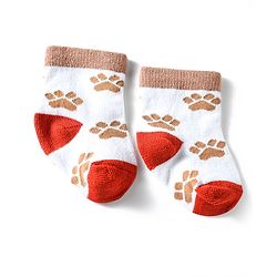 Cute Walk by Babyhug Knit Ankle Length Antibacterial Socks With Bear & Striped Design Pack Of 3 - Navy & White