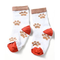 Cute Walk by Babyhug Knit Ankle Length Antibacterial Socks With Bear & Striped Design Pack Of 3 - Navy & White
