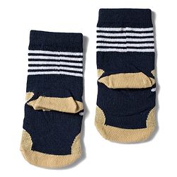 Cute Walk by Babyhug Knit Ankle Length Antibacterial Socks with Stripes & Bear Design Pack of 3 - Navy