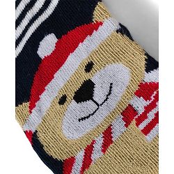 Cute Walk by Babyhug Knit Ankle Length Antibacterial Socks with Stripes & Bear Design Pack of 3 - Navy