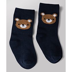 Cute Walk by Babyhug Non Terry Knit Anti-bacterial Ankle Length Striped Socks With Animal Design Pack of 3 -  Black, White & Yellow