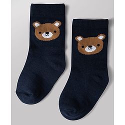 Cute Walk by Babyhug Non Terry Knit Anti-bacterial Ankle Length Striped Socks With Animal Design Pack of 3 -  Black, White & Yellow