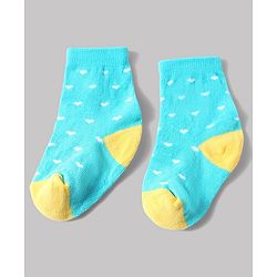 Cute Walk by Babyhug Anti-Bacterial Ankle Length Striped Sock With Heart & Polka Dot Design Pack of 3 - White