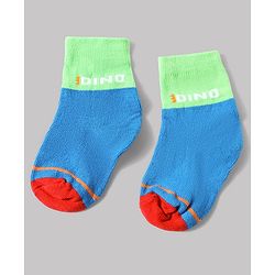 Cute Walk by Babyhug Anti-Bacterial Ankle Length Sock With Dino Design Pack of 3 - White