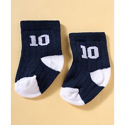 Cutewalk by Babyhug Anti-Bacterial Ankle Length Striped Socks With Star Design Pack Of 3 - White