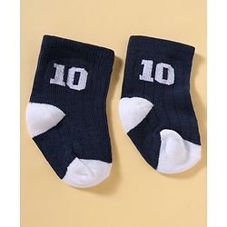 Cutewalk by Babyhug Anti-Bacterial Ankle Length Striped Socks With Star Design Pack Of 3 - White