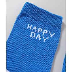 Cutewalk by Babyhug Anti-Bacterial Ankle Length Socks With Happy Life Design Pack Of 3 - White