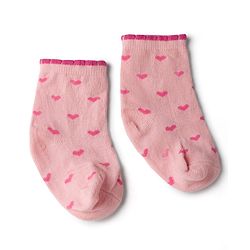 Cute Walk by Babyhug Knit Ankle Length Antibacterial Socks with Floral Design - Pink & Yellow