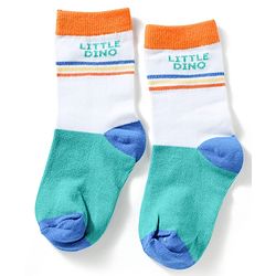 Cute Walk by Babyhug Knit Ankle Length Antibacterial Socks With Striped & Text Design Pack Of 3 - Blue & White